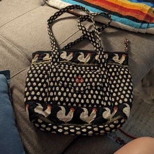 Vera Bradley retired chanticleer chicken print tote